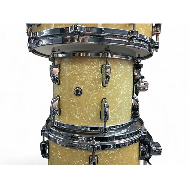 Used Pearl 6 Piece Masters RetroSpec White Marine Pearl  Drum Kit