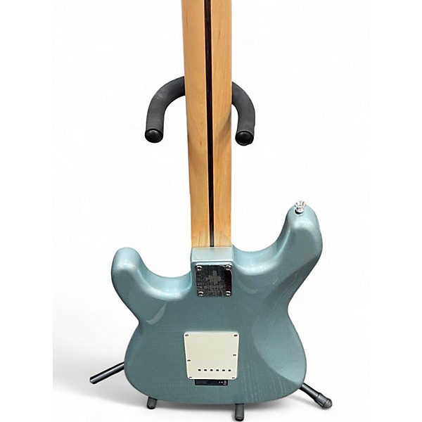 Used Donner SEEKER DC Silver Solid Body Electric Guitar