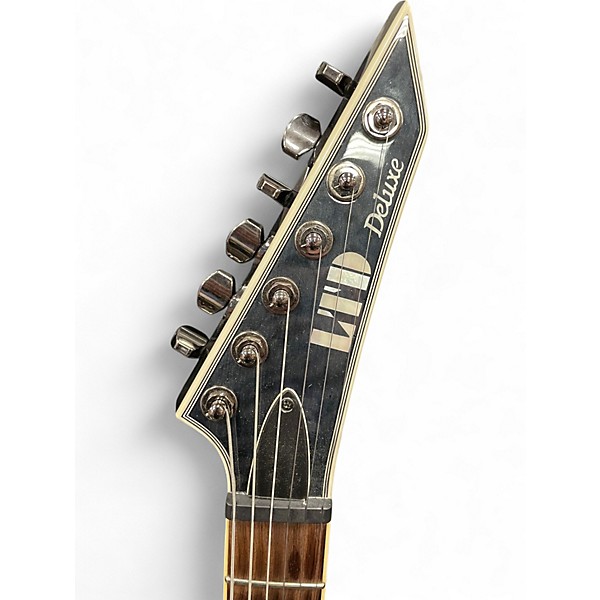 Used ESP LTD MH1001 Deluxe Trans Black Solid Body Electric Guitar