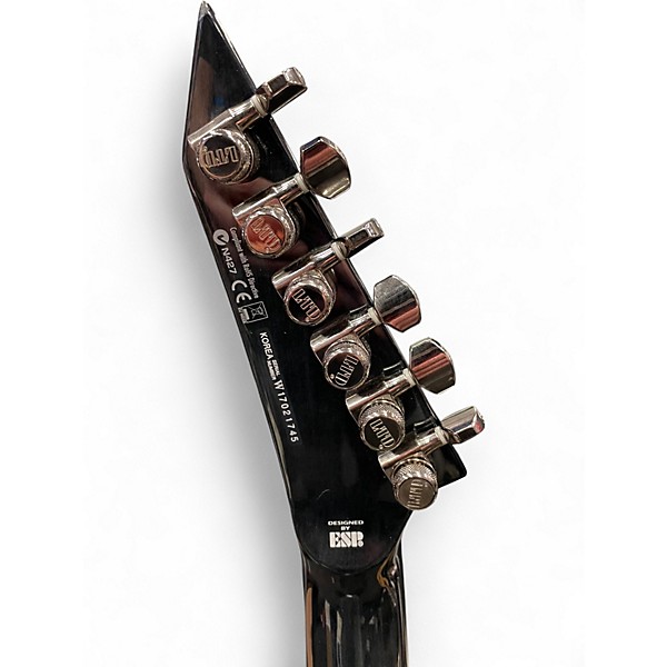 Used ESP LTD MH1001 Deluxe Trans Black Solid Body Electric Guitar