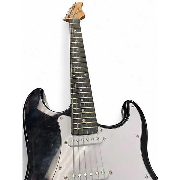 Used Zeny STATOCASTER COPY BLACK Solid Body Electric Guitar