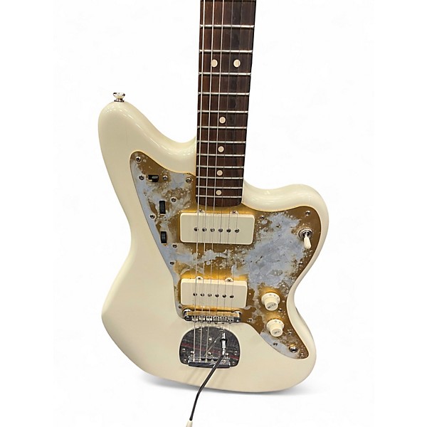Used Squier J Mascis Jazzmaster Vintage White Solid Body Electric Guitar