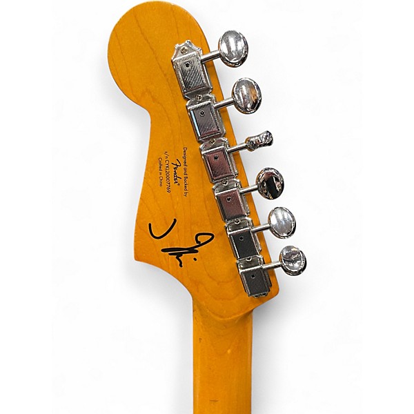 Used Squier J Mascis Jazzmaster Vintage White Solid Body Electric Guitar