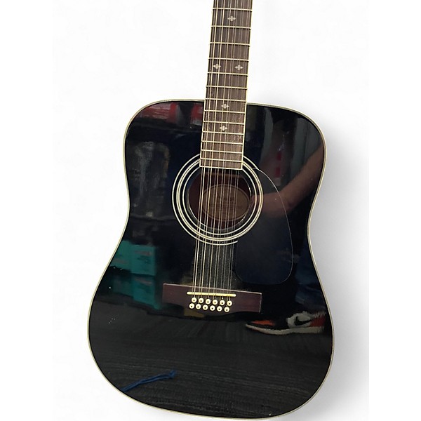 Used Fender DG16E 12 Black 12 String Acoustic Electric Guitar