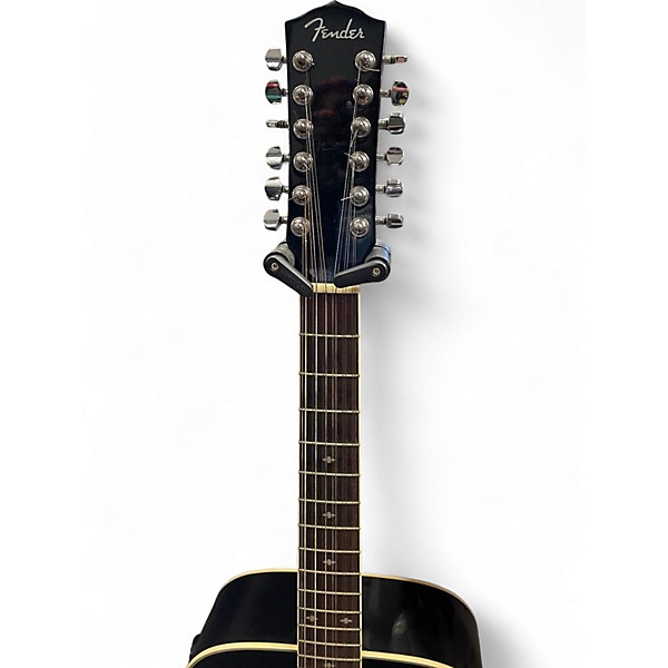 Used Fender DG16E 12 Black 12 String Acoustic Electric Guitar