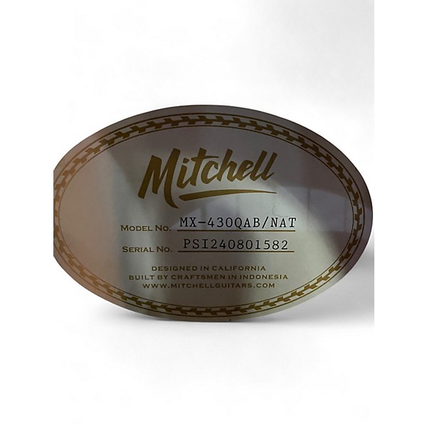 Used Mitchell mx430 Natural Acoustic Electric Guitar