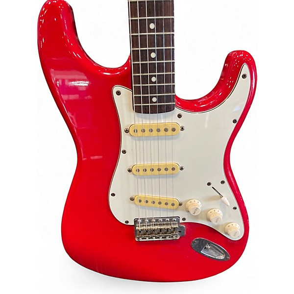 Used Squier Standard Stratocaster Red Solid Body Electric Guitar