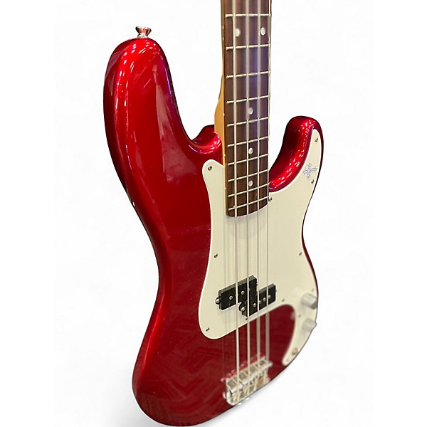 Used Squier Affinity Precision Bass Metallic Red Electric Bass Guitar