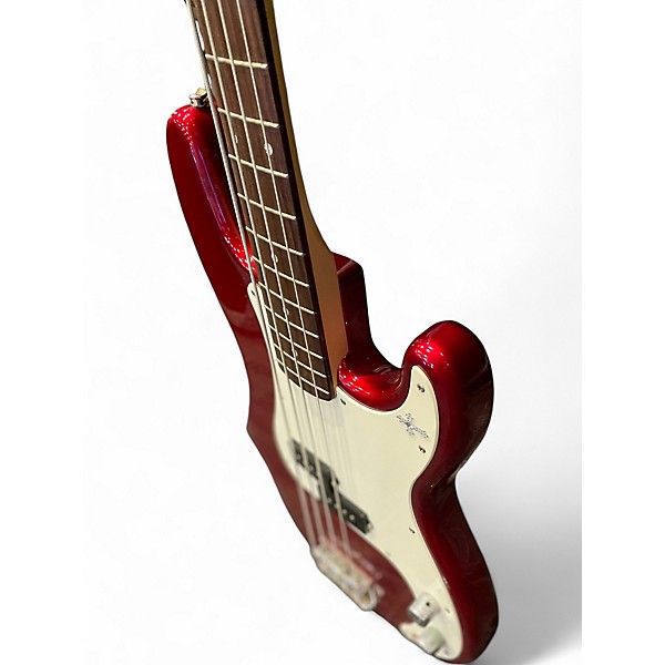 Used Squier Affinity Precision Bass Metallic Red Electric Bass Guitar