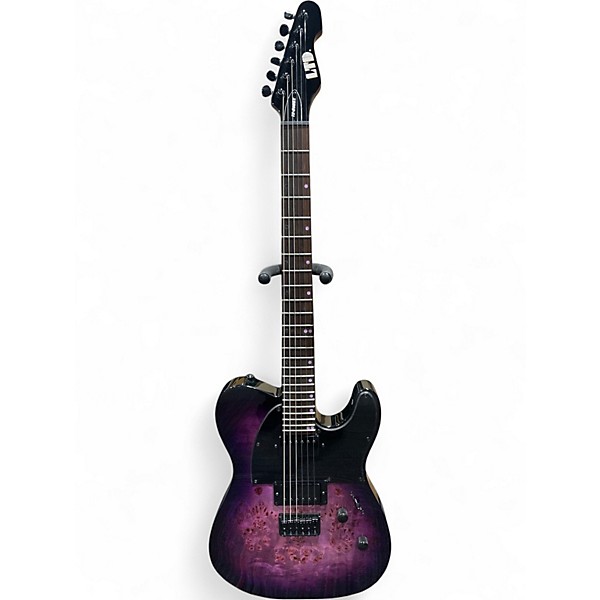 Used ESP LTD TE200DX Trans Purple Solid Body Electric Guitar