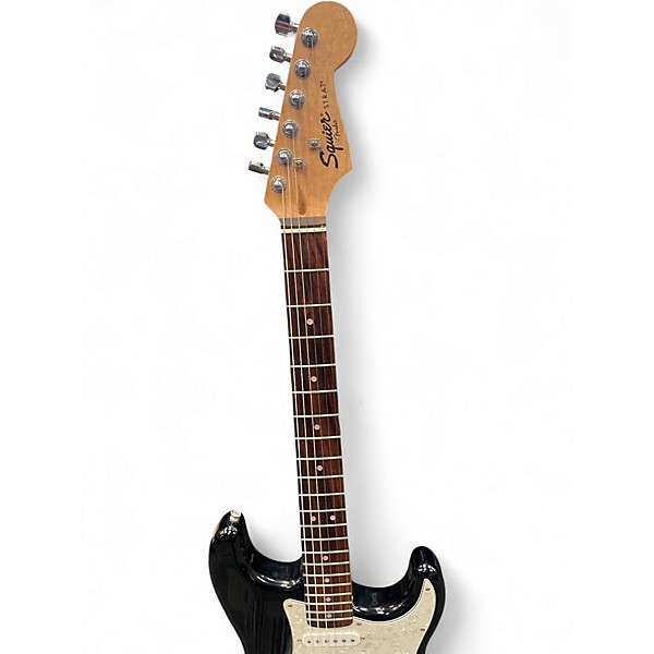 Used Squier Standard Stratocaster Black Solid Body Electric Guitar