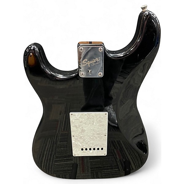 Used Squier Standard Stratocaster Black Solid Body Electric Guitar