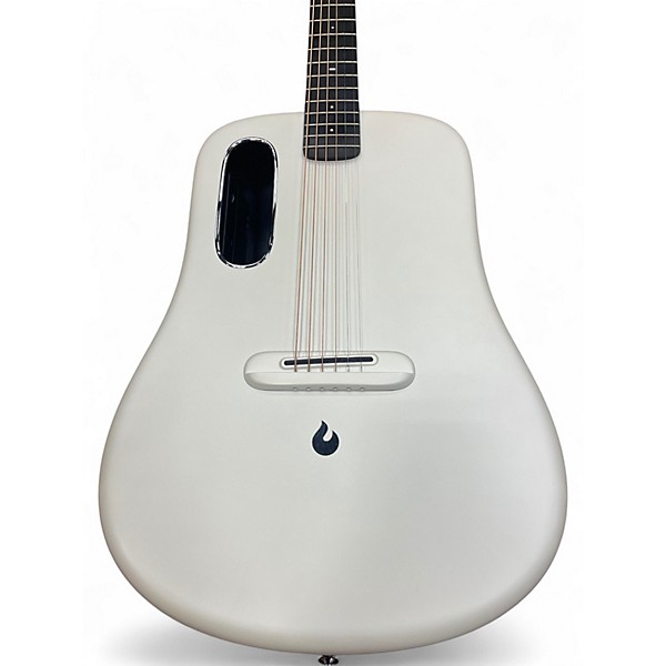 Used LAVA MUSIC Lava Me 4 Carbon Fiber 38IN Acoustic Electric White Acoustic Electric Guitar