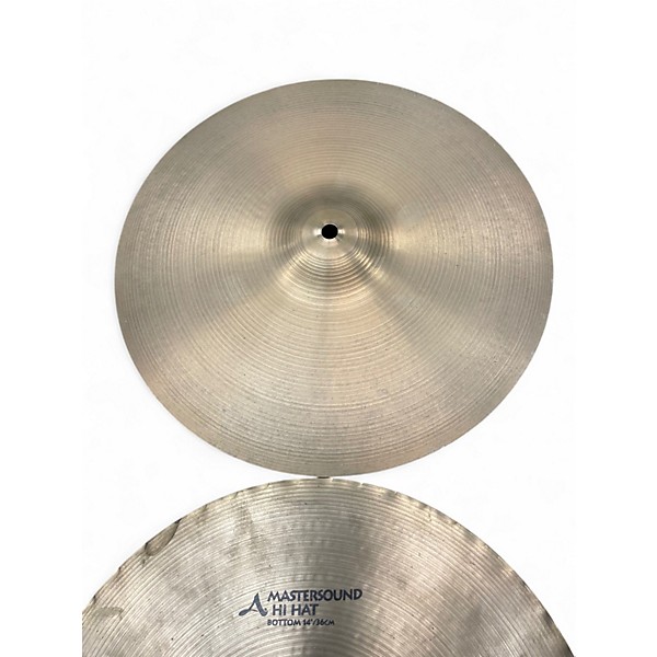 Used Zildjian 14in A Mastersound Hi Hat Pair Cymbal