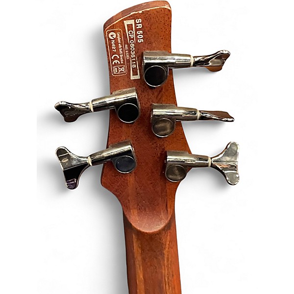 Used Ibanez SR505 5 String Walnut Electric Bass Guitar