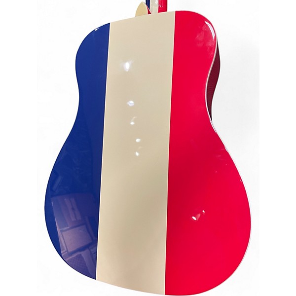 Used Fender Buck Owens Signature Kingman Red White and Blue Acoustic Electric Guitar