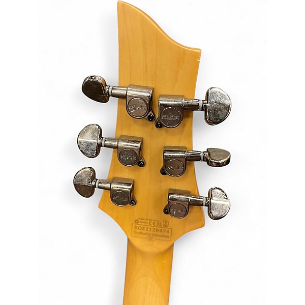 Used Schecter Guitar Research Demon 6 Crimson Red Trans Solid Body Electric Guitar