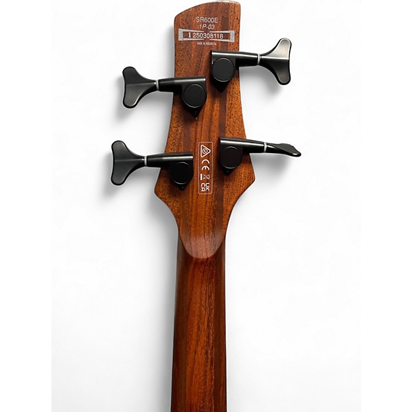 Used Ibanez SR600E antique brown stained burt Electric Bass Guitar