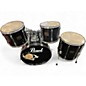 Used Pearl 4 Piece Export Black Drum Kit thumbnail