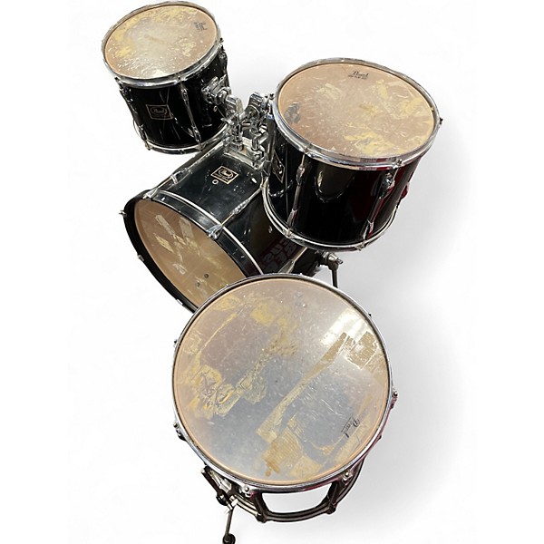 Used Pearl 4 Piece Export Black Drum Kit