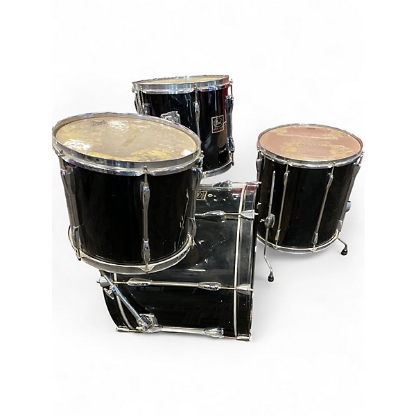 Used Pearl 4 Piece Export Black Drum Kit