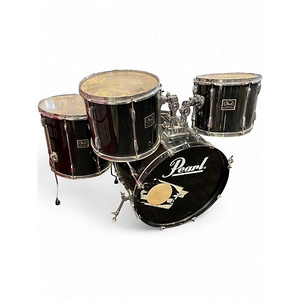 Used Pearl 4 Piece Export Black Drum Kit