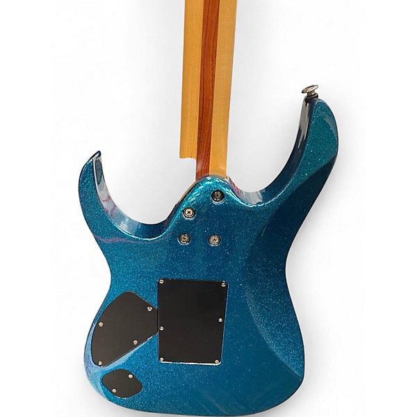 Used 1996 Ibanez RG517 Blue Sparkle Solid Body Electric Guitar