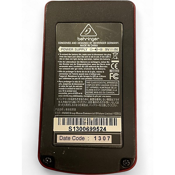 Used Behringer BSY600 Bass Synthesizer Bass Effect Pedal