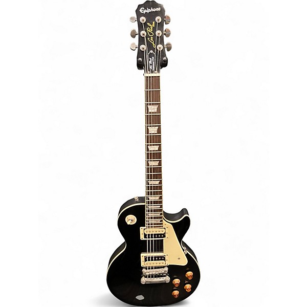 Used Epiphone Les Paul Traditional Pro Ebony Solid Body Electric Guitar