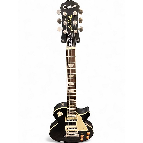 Used Epiphone Les Paul Traditional Pro Ebony Solid Body Electric Guitar
