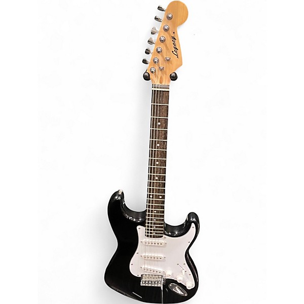 Used Legacy S Style  Black Solid Body Electric Guitar