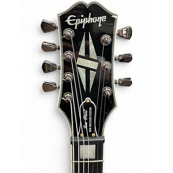 Used Epiphone Matt Heafy Les Paul Custom 7 Alpine White Solid Body Electric Guitar