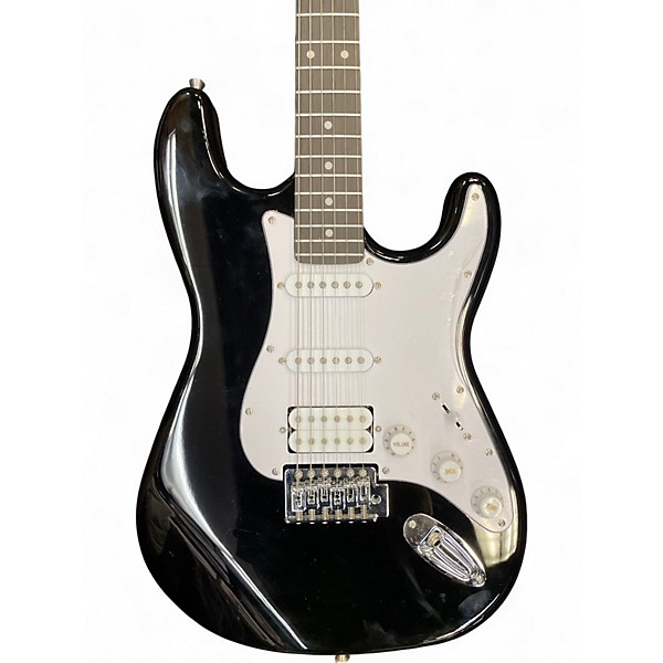 Used Donner DST100B Standard Series Stratocaster Black Solid Body Electric Guitar