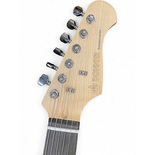 Used Donner DST100B Standard Series Stratocaster Black Solid Body Electric Guitar