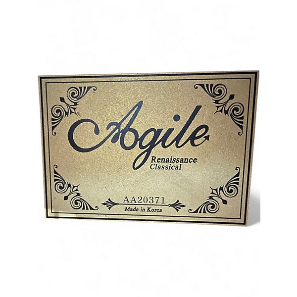 Used Agile Renaissance 82527 Classical 8-String Nylon Fan Fret Left Natural Acoustic Electric Guitar