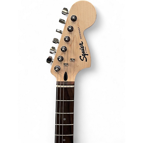 Used Squier Sonic Mustang Graffiti Yellow Solid Body Electric Guitar