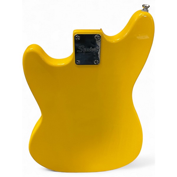 Used Squier Sonic Mustang Graffiti Yellow Solid Body Electric Guitar