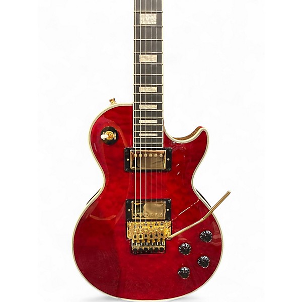 Used Epiphone Alex Lifeson Les Paul Custom Axcess Ruby Solid Body Electric Guitar