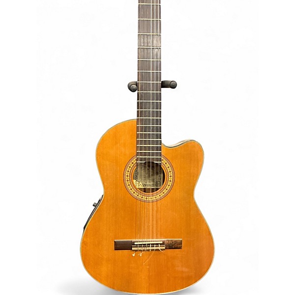 Used Washburn C64CE Vintage Natural Classical Acoustic Electric Guitar