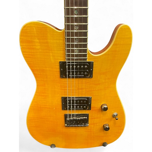 Used Fender Special Edition Custom Telecaster FMT HH Amber Solid Body Electric Guitar