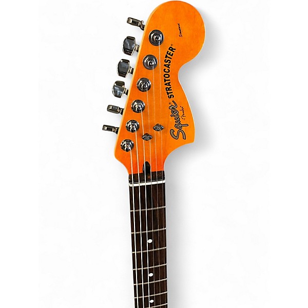 Used Squier Standard Stratocaster HSS TRANSPARENT ORANGE  Solid Body Electric Guitar