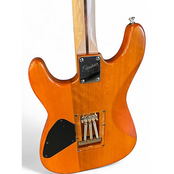 Used Squier Standard Stratocaster HSS TRANSPARENT ORANGE  Solid Body Electric Guitar