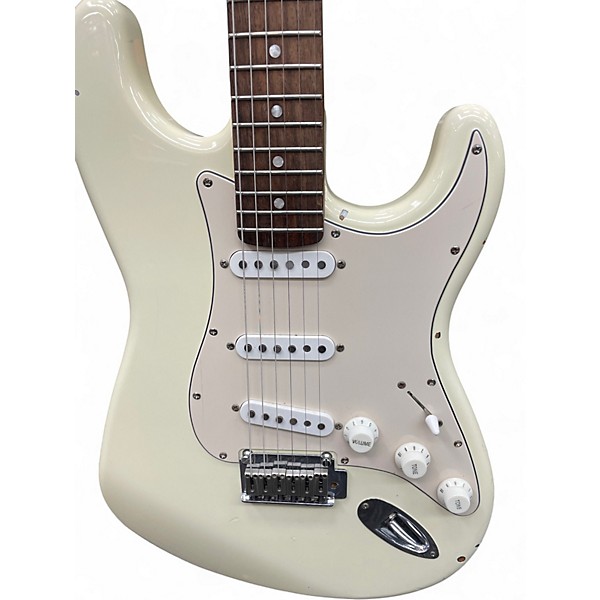 Used Squier Standard Stratocaster White Solid Body Electric Guitar
