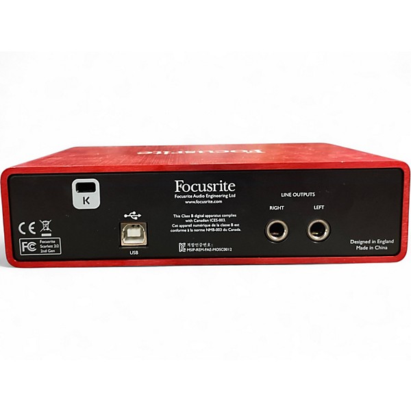 Used Focusrite Scarlett 2i2 Audio Interface