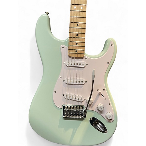 Used Squier FSR Sonic Stratocaster Surf Green Solid Body Electric Guitar
