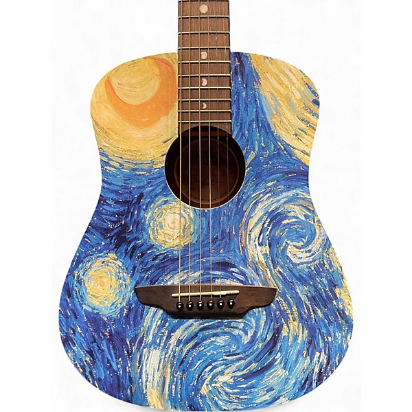 Used Luna Safari 3/4 Size Starry Night Acoustic Guitar