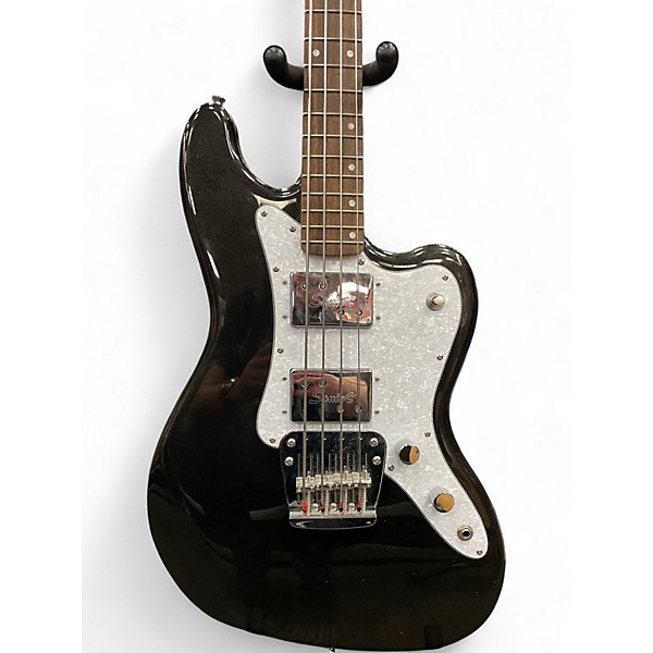 Used Squier Paranormal Rascal Bass HH Metallic Black Electric Bass Guitar