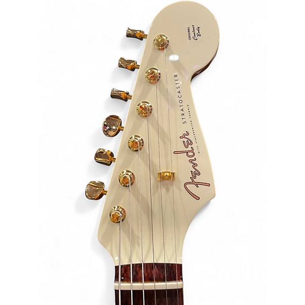 Used 2019 Fender LTD DAYBREAK STRAT Vintage White Solid Body Electric Guitar