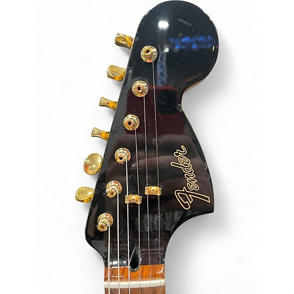 Used 2019 Fender MAHOGANY BLACKTOP STRAT HHH Olympic White Solid Body Electric Guitar