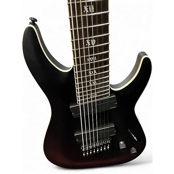 Used Schecter Guitar Research Evil Twin C8 Satin Black Solid Body Electric Guitar